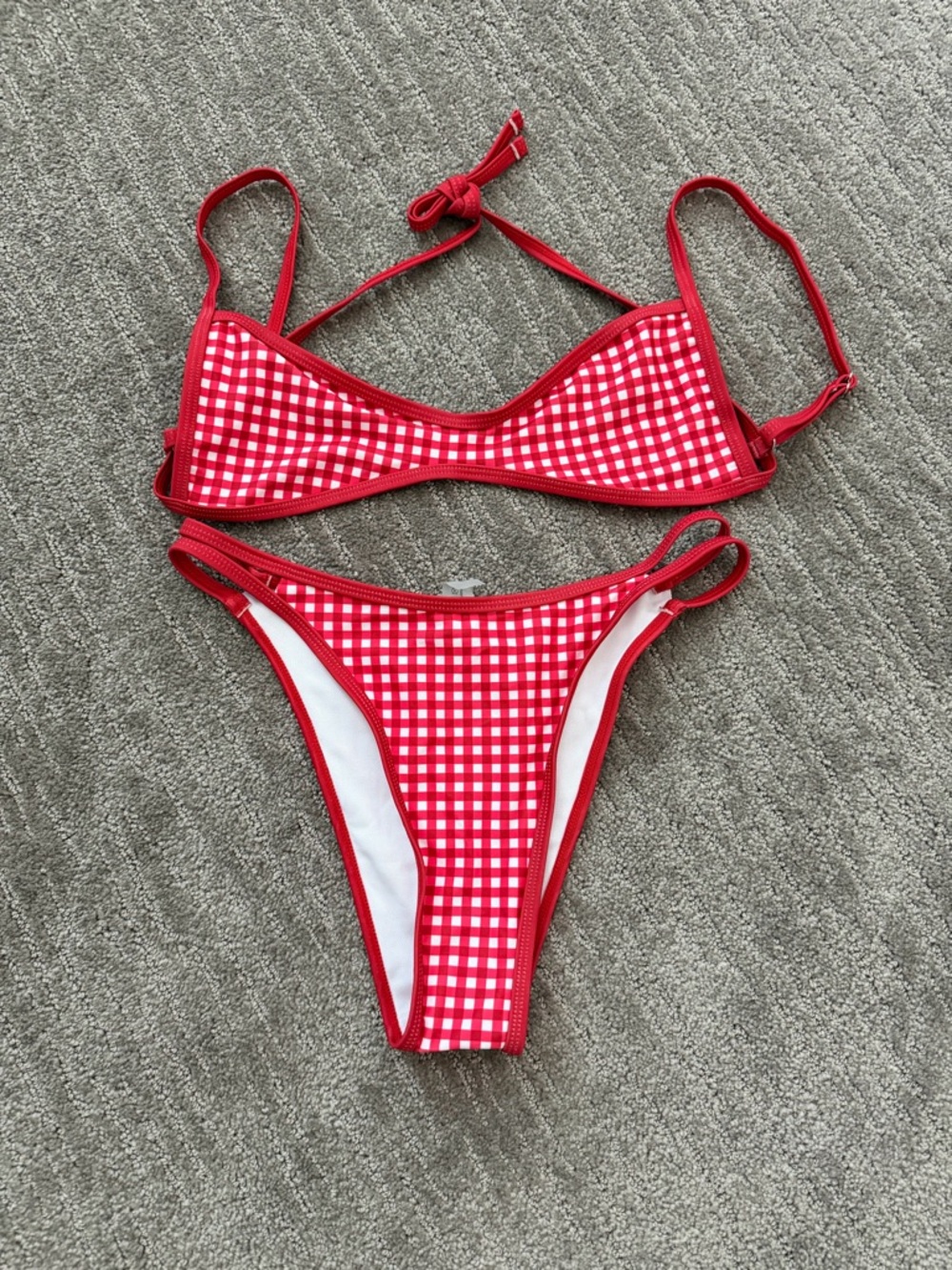 Red Gingham Women’s Bikini Set - Brand: